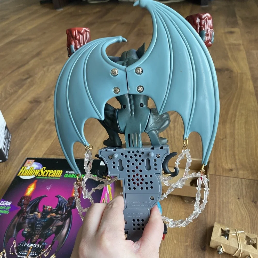 VINTAGE 1996 HallowScream Flickering Gargoyle‎ Light w/ Bulbs WORKS Halloween